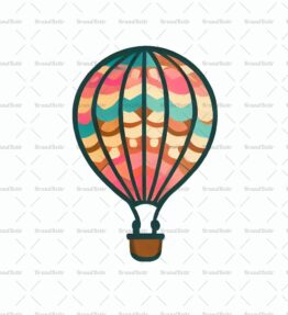 Verspielter Heißluftballon